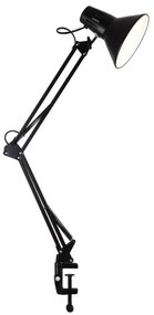 Lampada da tavolo con clip WORKER 1xE27/10W/230V nera