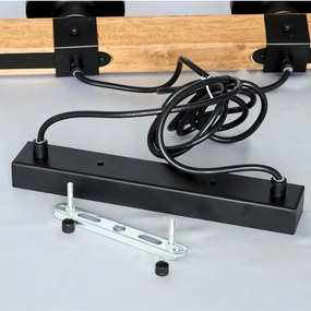 Brilagi - Lampadario a sospensione su cavo VISTA 4xE27/60W/230V rovere