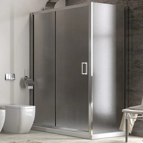 Box doccia 140x70 angolare vetro opaco altezza 180cm  K410NS - KAMALU
