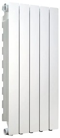 Radiatore acqua calda PRODIGE MODERN in alluminio 1 colonna, 5 elementi, interasse 800 mm, bianco