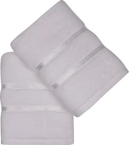 Set di 2 asciugamani in cotone bianco , 50 x 90 cm Dolce - Foutastic