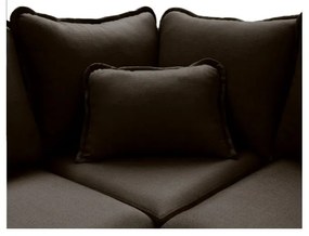 Divano angolare nero (angolo sinistro) Beata - Ropez