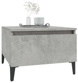 Tavolini 2pz grigio cemento 50x46x35 cm in legno multistrato