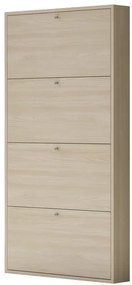 Scarpiera 4 ante L 73 x H 145 x P 15 cm 12 paia, marrone