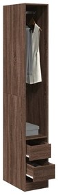 Armadio Rovere Marrone 30x50x200 Cm İn Legno Multistrato /