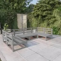 Set Divani da Giardino 6 pz in Legno Massello di Pino 3076121