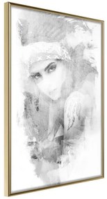 Poster  Mysterious Look (Grey)  Cornice Quadri Cornice d'oro, Larghezza x Altezza Home decor 20x30