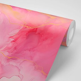 Carta da parati – Imitazione marmo rosa