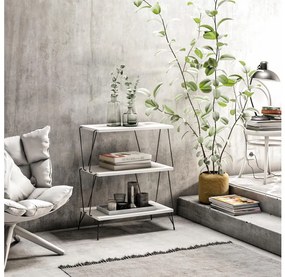 Tavolino LAZANDOS 75x48 cm bianco