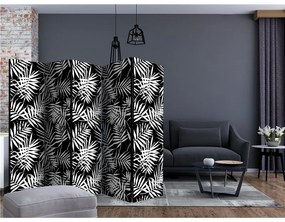 Paravento Black and White Jungle II [Room Dividers]