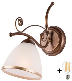 Brilagi - Applique a LED ANTICO 1xE27/60W/230V patina di bronzo
