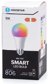 Lampadina LED RGBW dimmerabile A60 E27/9W/230V 2700-6500K Wi-Fi - Aigostar