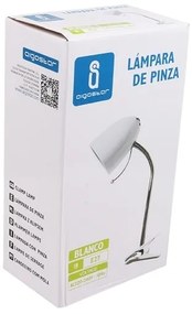 Aigostar -  Lampada da tavolo con morsetto 1xE27/11W/230V bianco/cromo