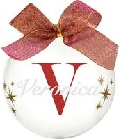 Pallina natale con nome Veronica 10cm