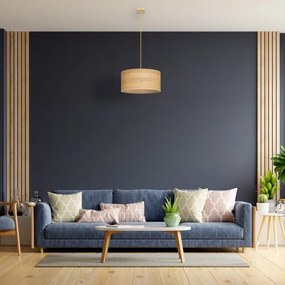 Lampadario a sospensione con filo ALBA 1xE27/15W/230V diametro 40 cm marrone