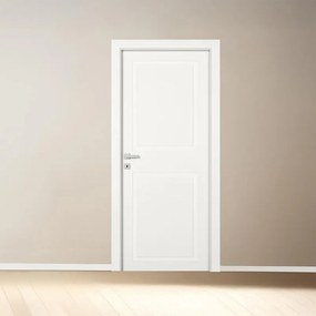 Porta interna a battente Style in legno laccato colore bianco, L 90 x H 210 cm, apertura reversibile