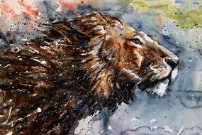 Carta da parati – Re degli animali in acquerello