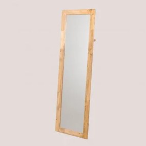 Specchio da terra rettangolare in legno naturale (156,5x48 cm) Arlan - Sklum