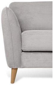 Divano angolare in velluto a coste grigio chiaro (angolo destro) Paris - Scandic