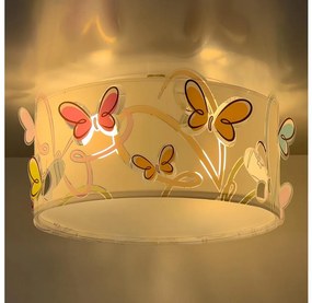 Dalber 62146 - Plafoniera per bambini FARFALLA 2xE27/60W/230V