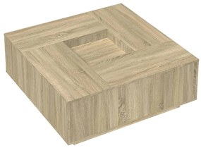 Tavolino salotto rovere sonoma 100x100x40 cm legno multistrato