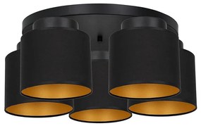 Lampadario a plafone FRODI 5xE27/60W/230V nero