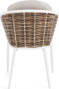 Sedia da esterno bianca in metallo Maribela – Bizzotto