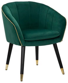 Poltrona Paris Verde e Oro cm 62x58x78 - Eleganza e Comfort per ogni Ambiente