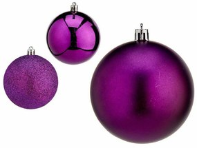 Set di palline di Natale Viola Plastica 8 x 8 x 47 cm (12 Unità)