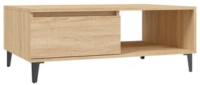 Tavolino da salotto rovere sonoma 90x60x35 cm in truciolato