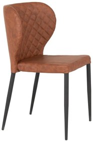 Sedie da pranzo marrone cognac in un set di 4 pezzi Pisa - House Nordic