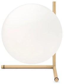 Flos IC Lights Table 2 Lampada da tavolo 30 cm a luce diffusa in ottone spazzolato