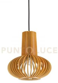 Citrus lampadario a sospensione in legno 1 luce attacco e27 d.26x26cm