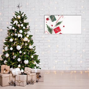 Quadro acrilico Regalo Dolci Palle di Natale 100x50 cm