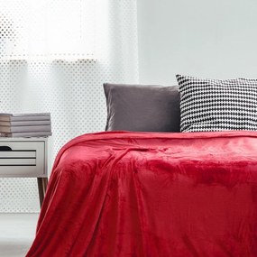 Coperta in microfibra rossa, 160 x 210 cm Mic - DecoKing