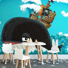 Carta da parati – Nave pirata sulla balena