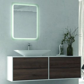 Kamalu - mobile bagno lungo 120cm bicolore con 4 cassetti scorrevoli spr-120c4