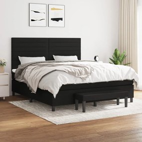 Giroletto A Molle Con Materasso Nero 160x200 Cm İn Tessuto /