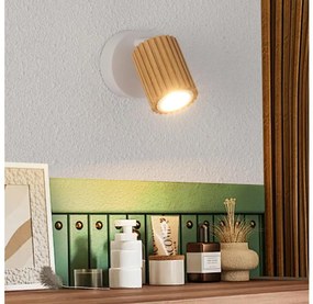 Brilagi - Faretto da parete MODERN WOOD 1xGU10/8W/230V legno di gomma/bianco