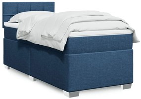 Giroletto A Molle Con Materasso Blu 90x190 Cm İn Tessuto /