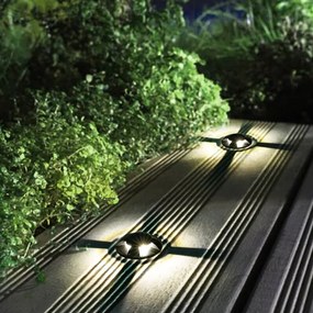 Brilagi - GROUNDRAY Luce LED da esterno incassabile nel terreno, 1W, 230V, nera, IP67