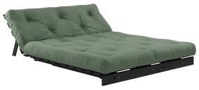 Divano letto verde 140 cm Roots Black Night - Karup Design