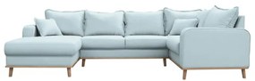Divano angolare azzurro (angolo sinistro) Beata - Ropez