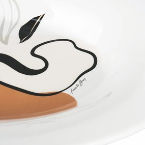 Piatto da portata in ceramica , 48 x 33 cm Face to Grey - VDE Tivoli 1996