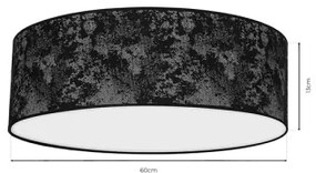 Plafoniera SATINO 3xE27/60W/230V nera/grigia