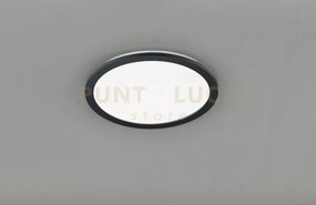 Camilla h2o plafoniera led tonda bordo nero dimmerabile con interru...