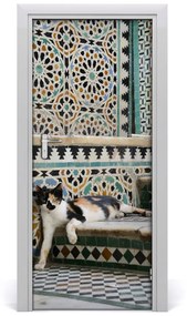 Sticker porta Cat in Marocco 75x205 cm
