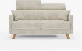 Francy divano letto con poggiatesta regolabili - 100% sfoderabile in elegante tessuto smacchiabile T30