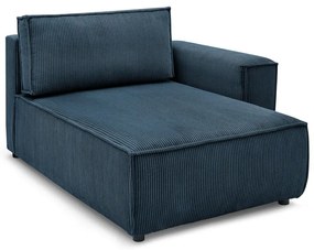 Modulo del divano in velluto a coste blu scuro, angolo destro Nihad modular - Bobochic Paris