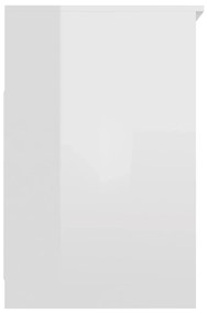 Cassettiera Bianco Lucido 40x50x76 cm in Legno Multistrato